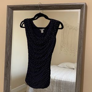 NWOT Navy w/ white polka dot H&M shirt